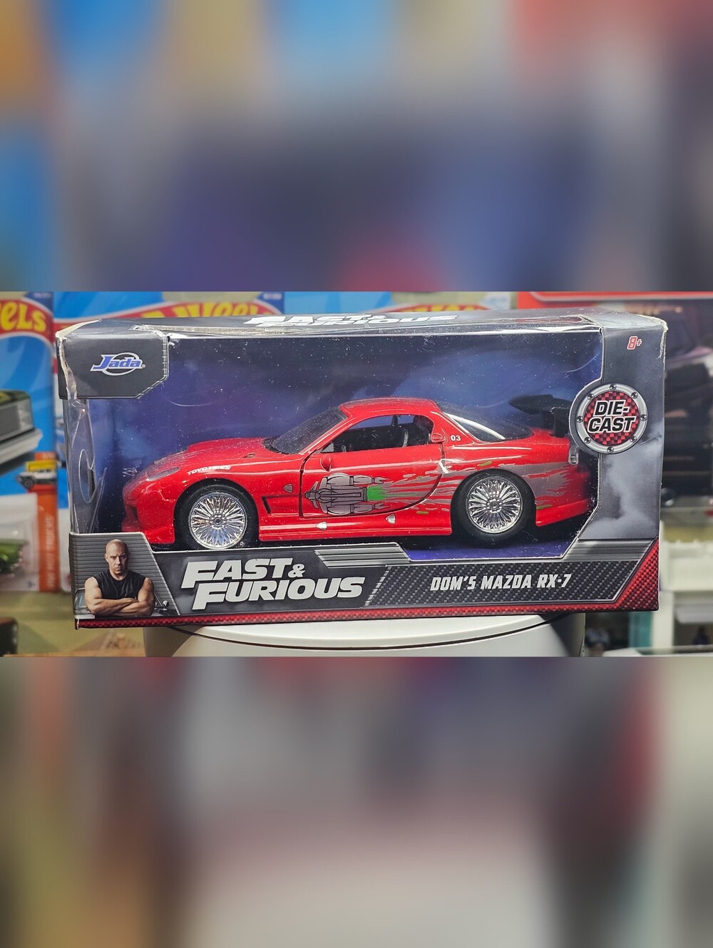 Fast & Furious Dom's Mazda RX-7 Kids Toy Car - Red